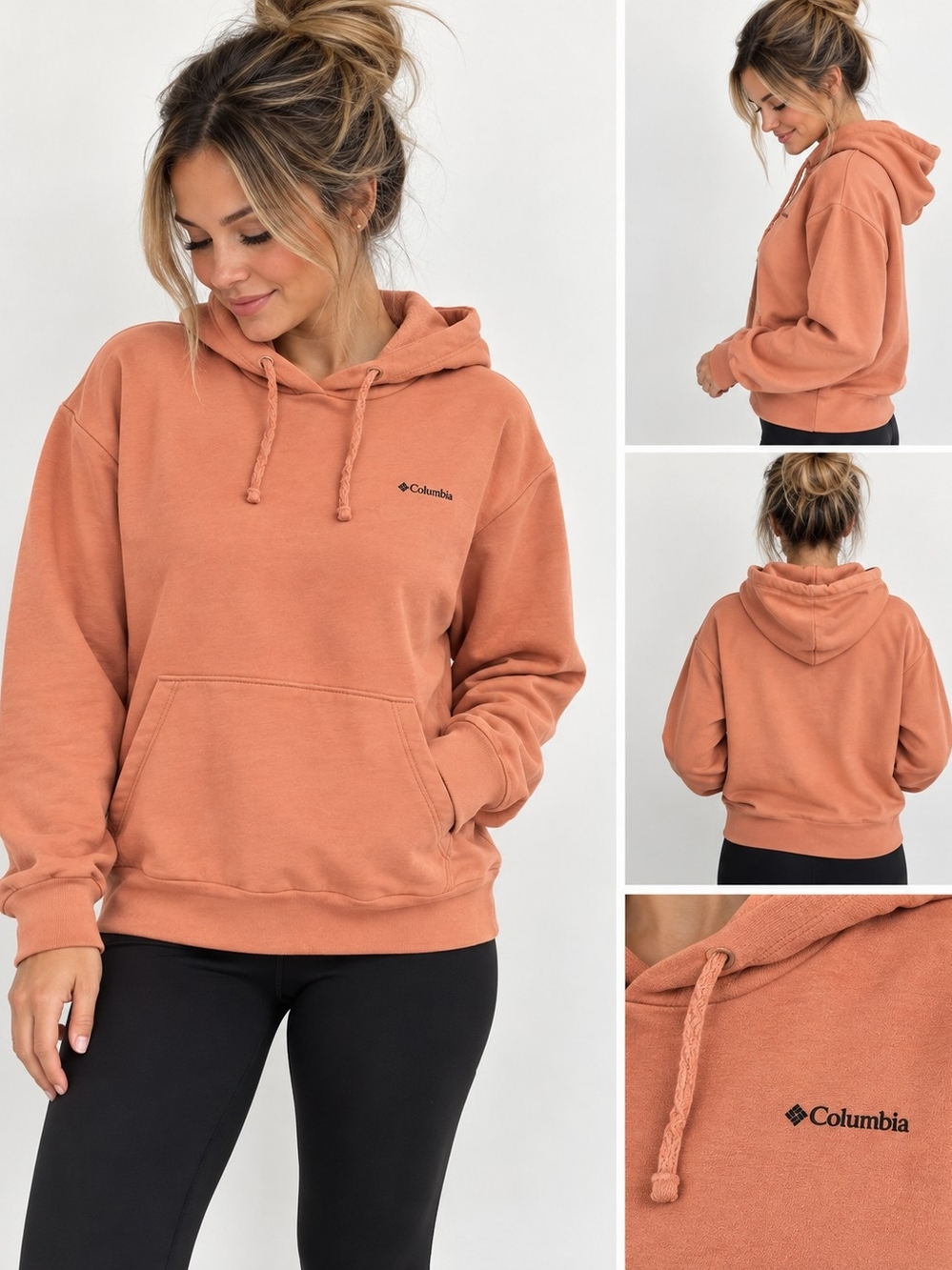 Columbia Women’s Hoodie – Rusty Coral/Salmon – Size M - Picture 2 of 3